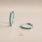 Vivre Birthstone Huggies