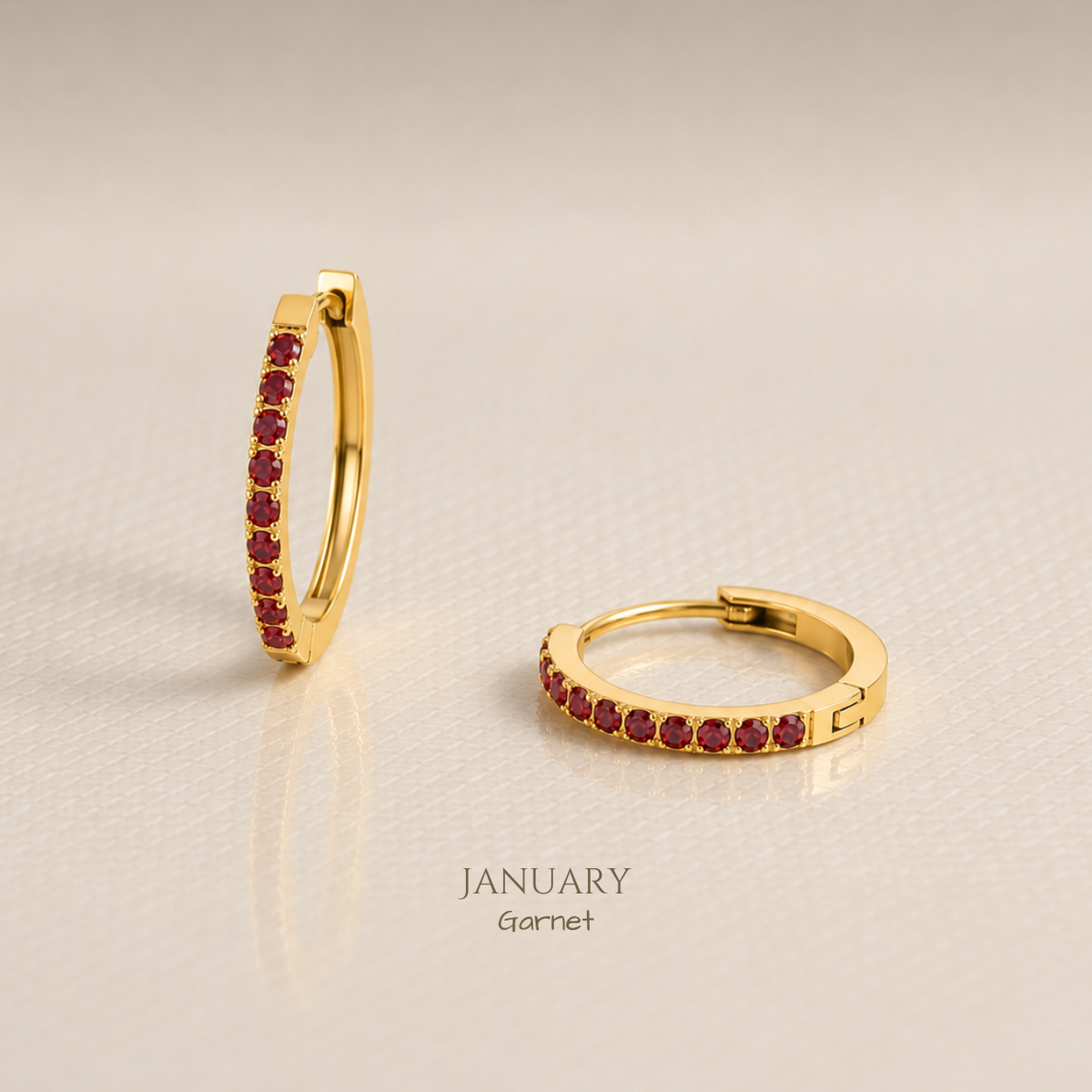 Vivre Birthstone Huggies