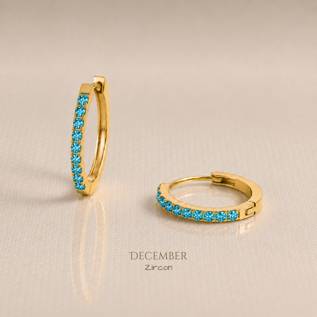 Vivre Birthstone Huggies