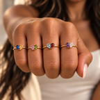 Demi Heart Ring - Silver Finish