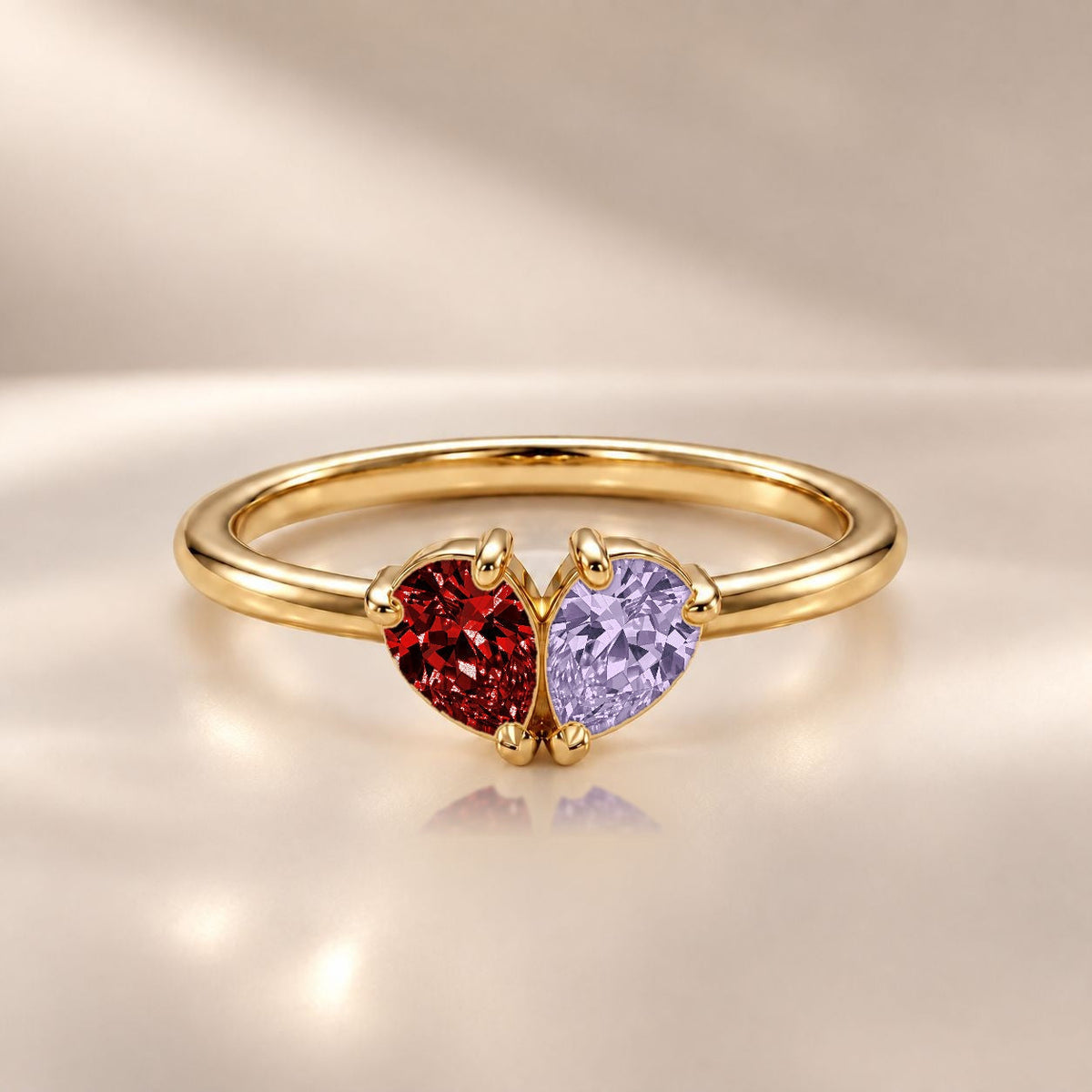 Demi Heart Ring - Gold Finish