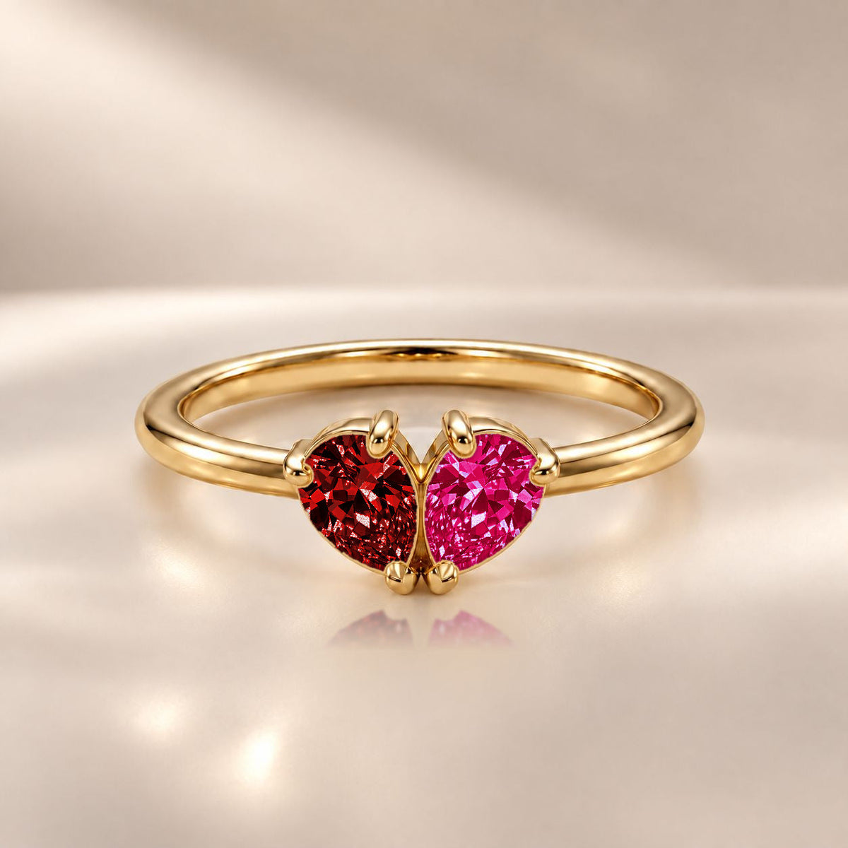 Demi Heart Ring - Gold Finish