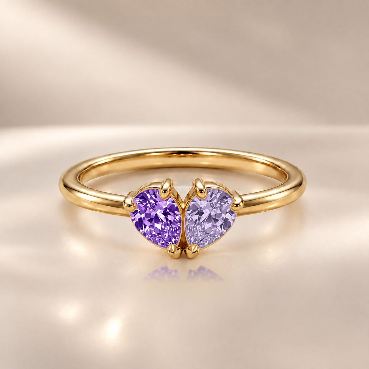 Demi Heart Ring - Gold Finish