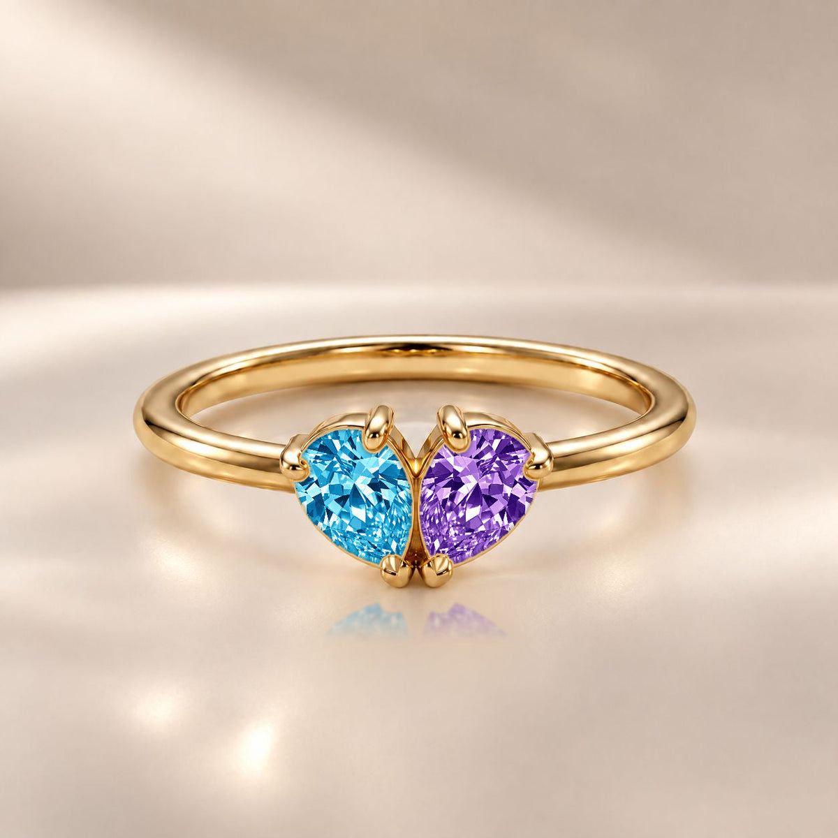 Demi Heart Ring - Gold Finish