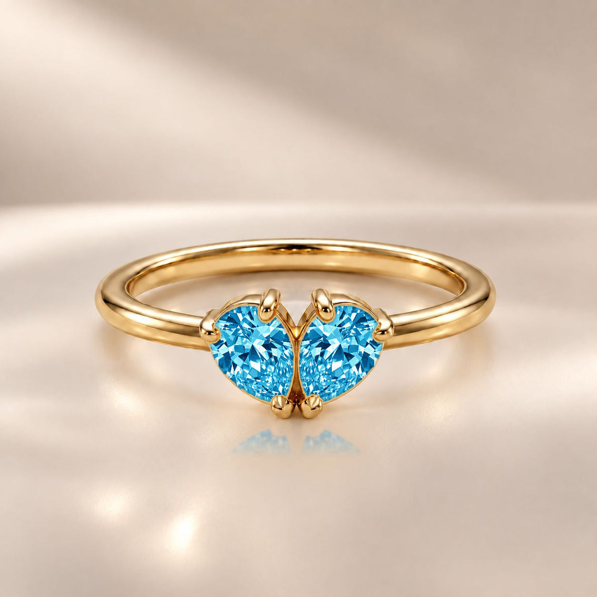 Demi Heart Ring - Gold Finish