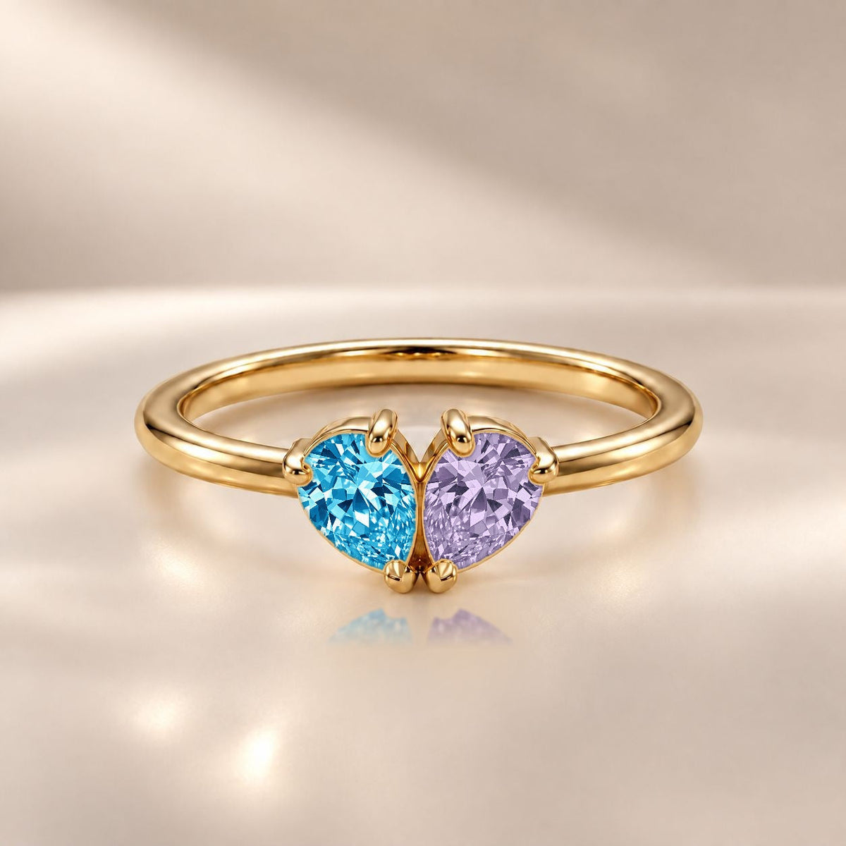Demi Heart Ring - Gold Finish