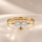 Demi Heart Ring - Gold Finish