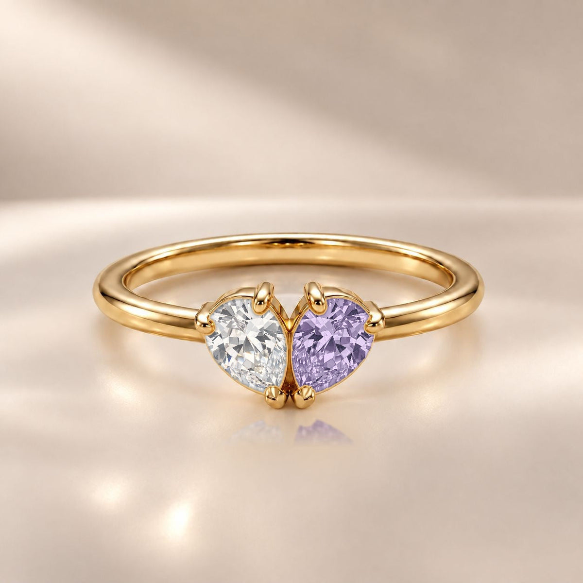 Demi Heart Ring - Gold Finish