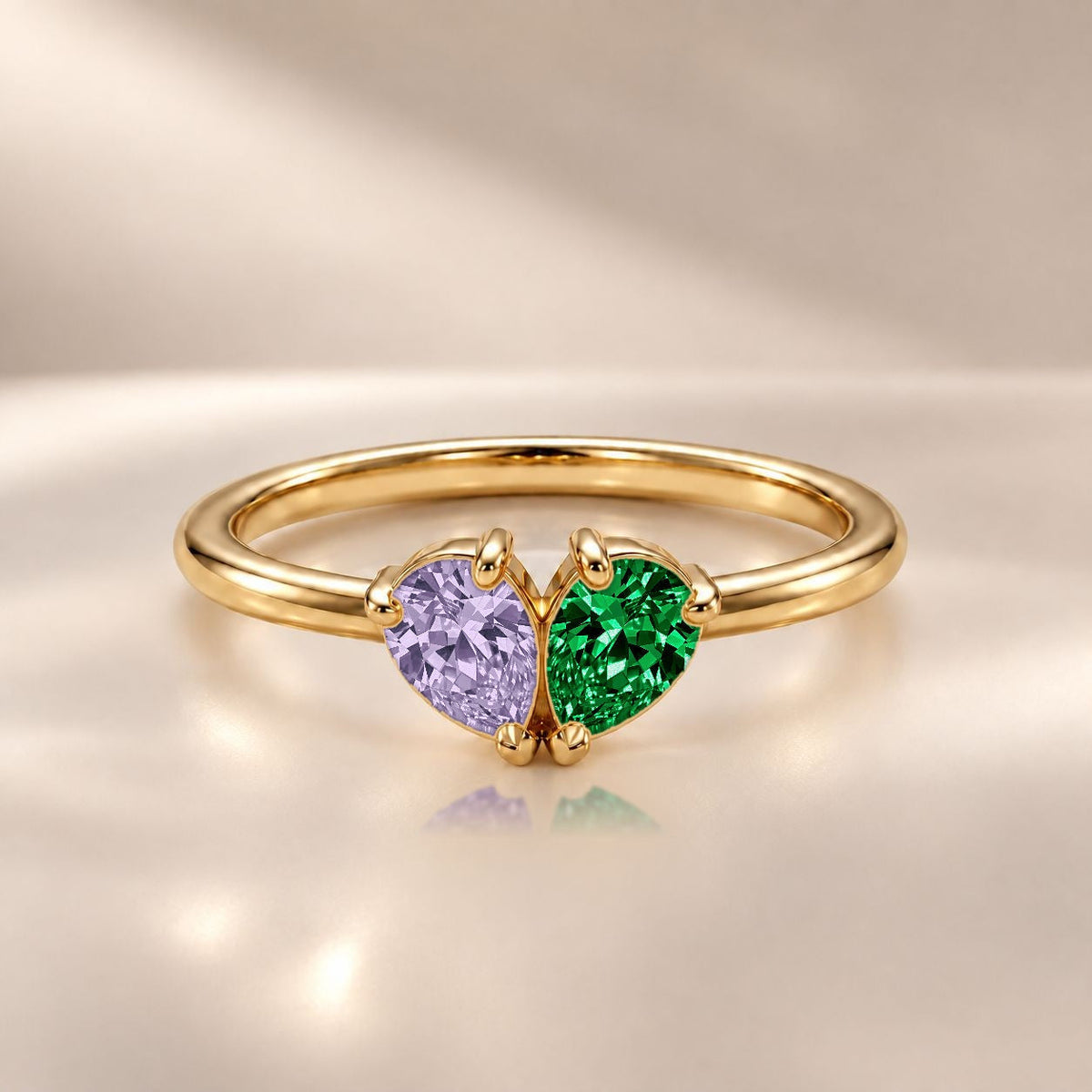 Demi Heart Ring - Gold Finish