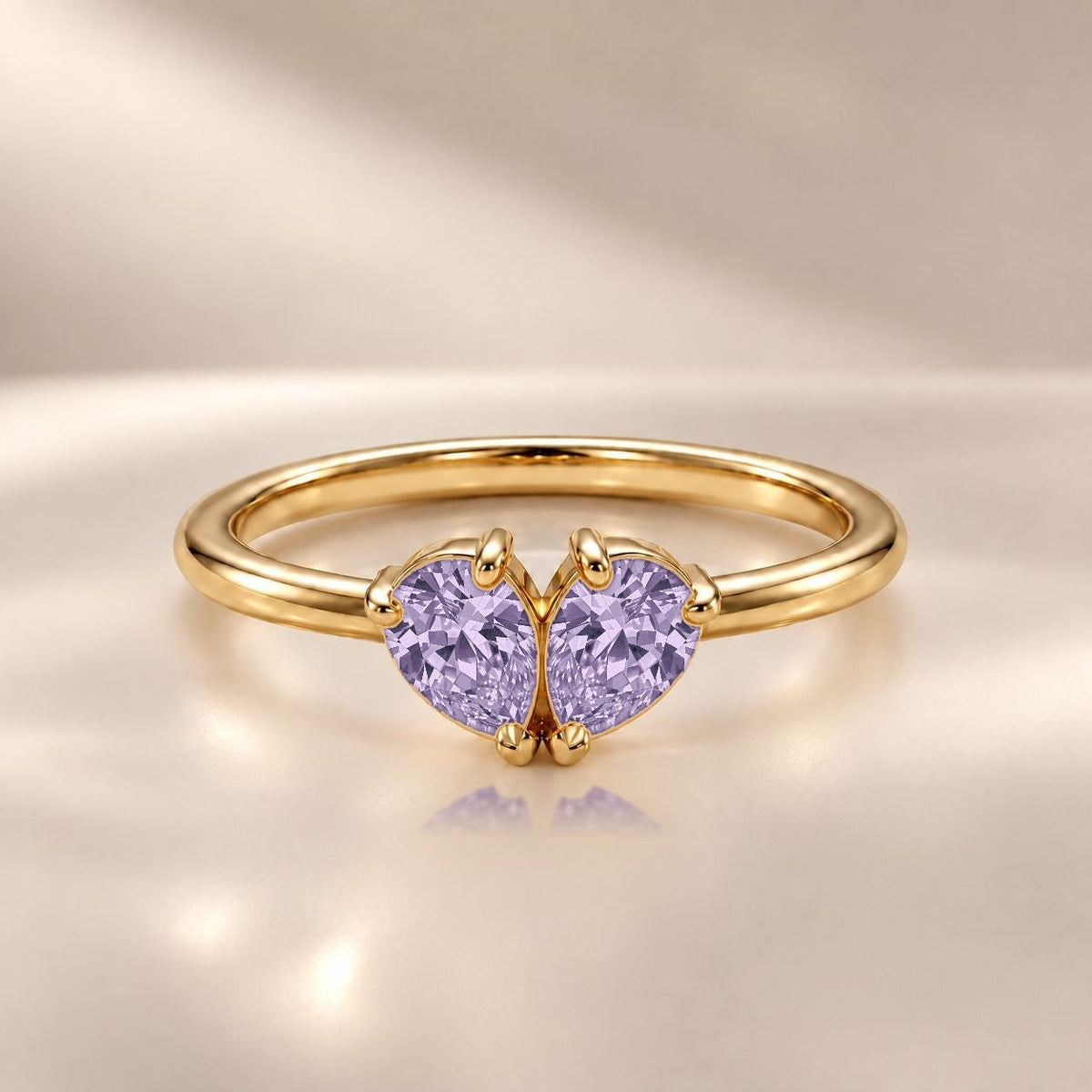 Demi Heart Ring - Gold Finish