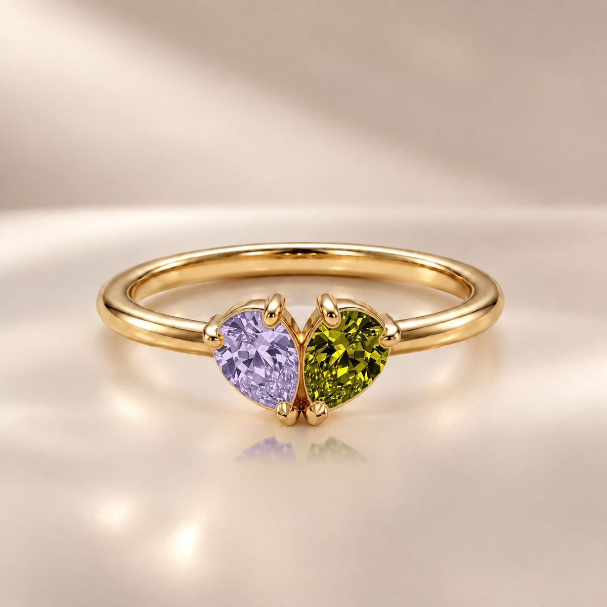 Demi Heart Ring - Gold Finish