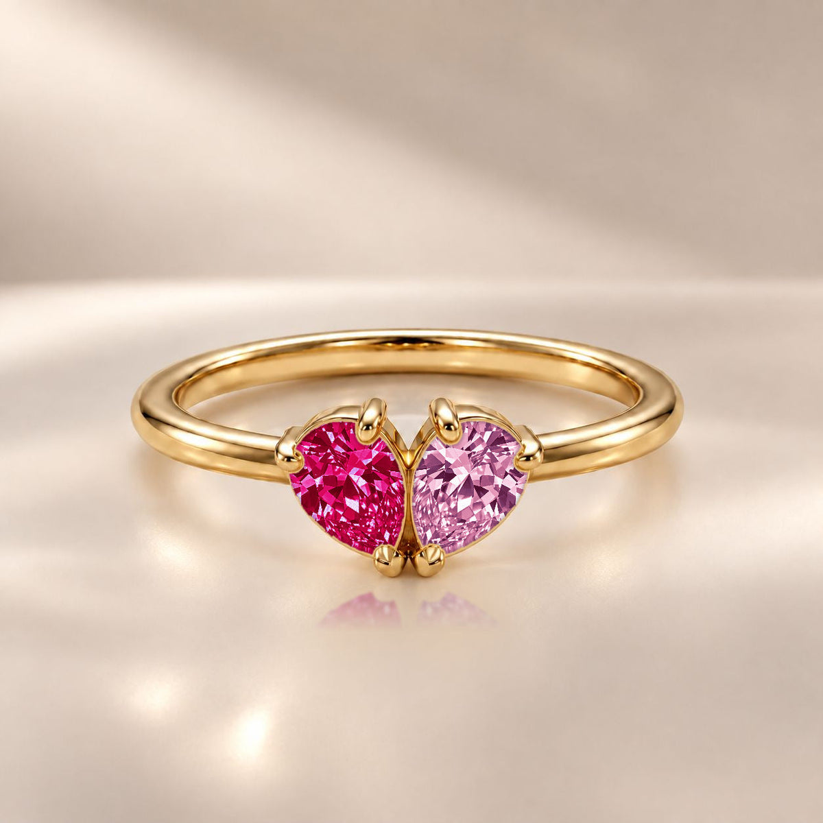 Demi Heart Ring - Gold Finish
