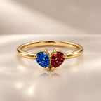 Demi Heart Ring - Gold Finish