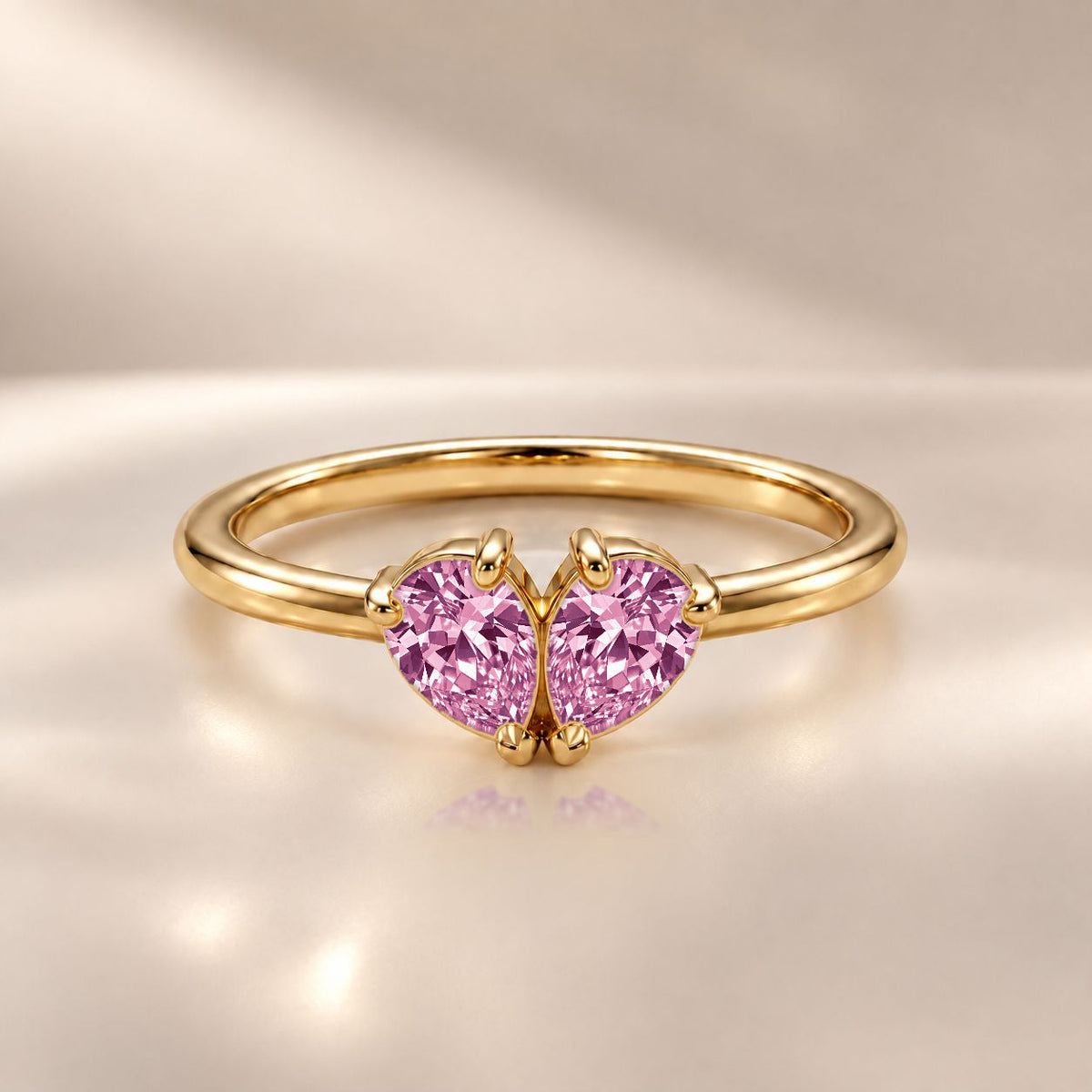 Demi Heart Ring - Gold Finish