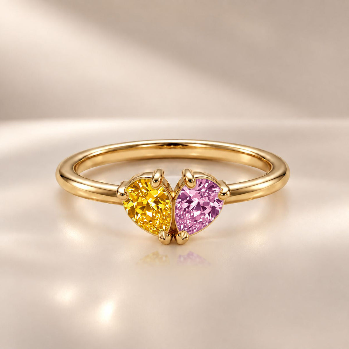 Demi Heart Ring - Gold Finish