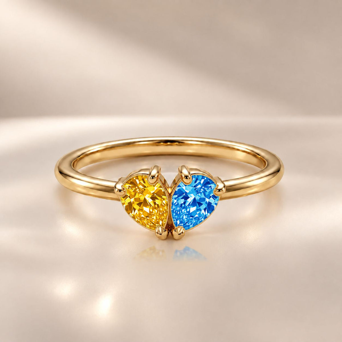 Demi Heart Ring - Gold Finish