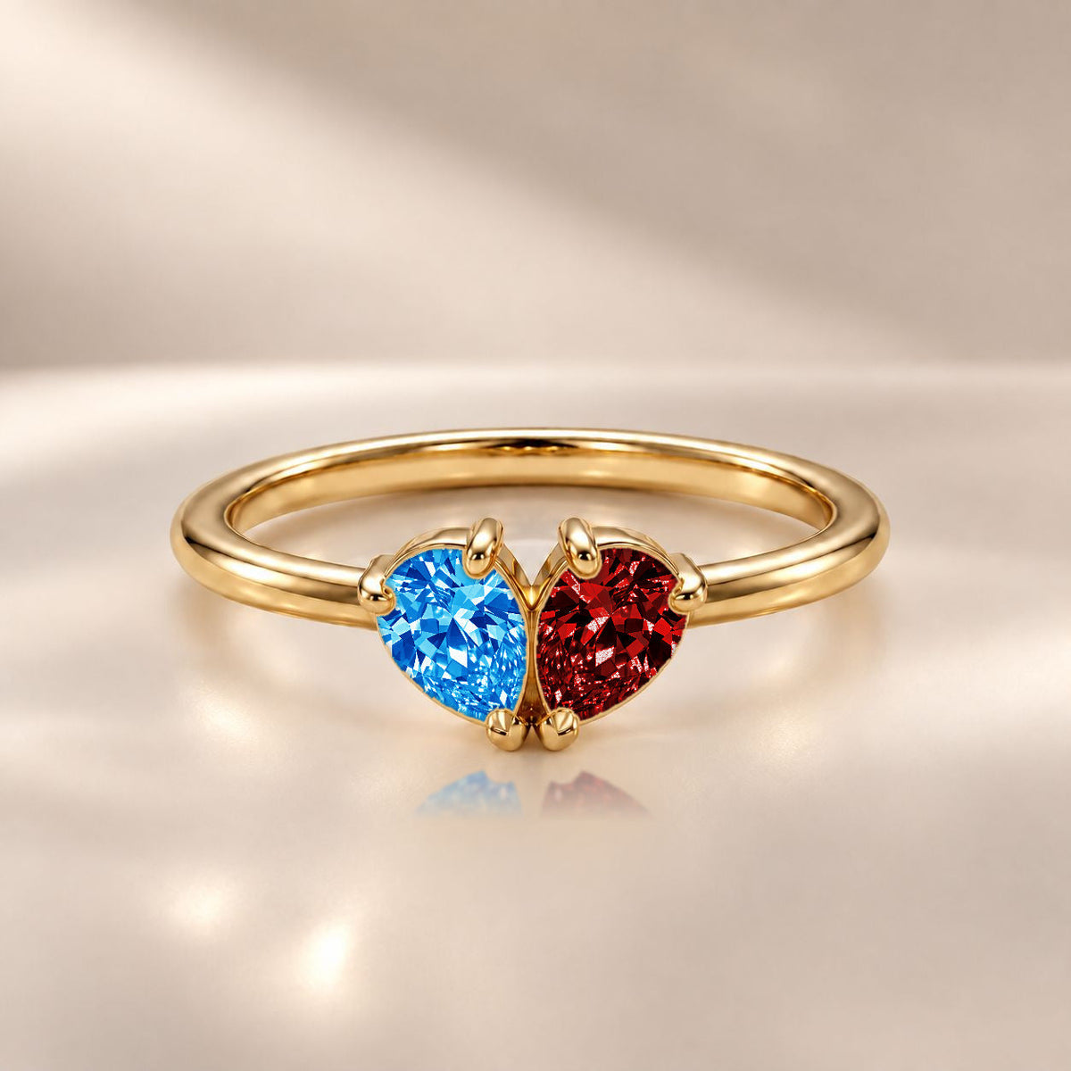 Demi Heart Ring - Gold Finish