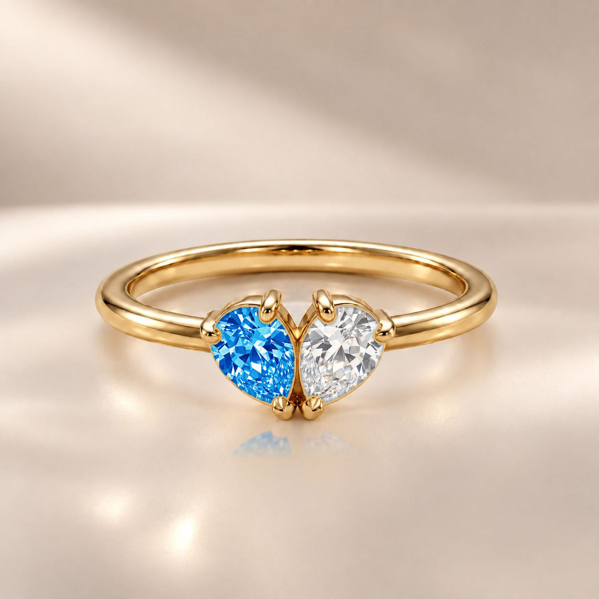 Demi Heart Ring - Gold Finish