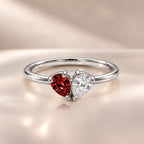 Demi Heart Ring - Silver Finish