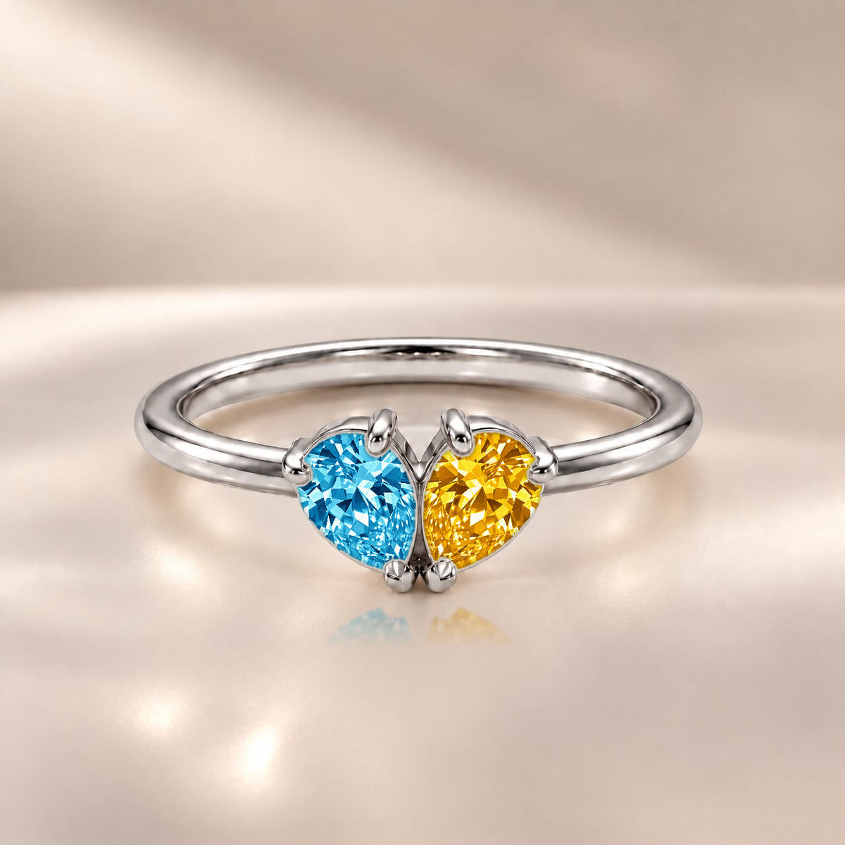 Demi Heart Ring - Silver Finish
