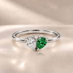 Demi Heart Ring - Silver Finish