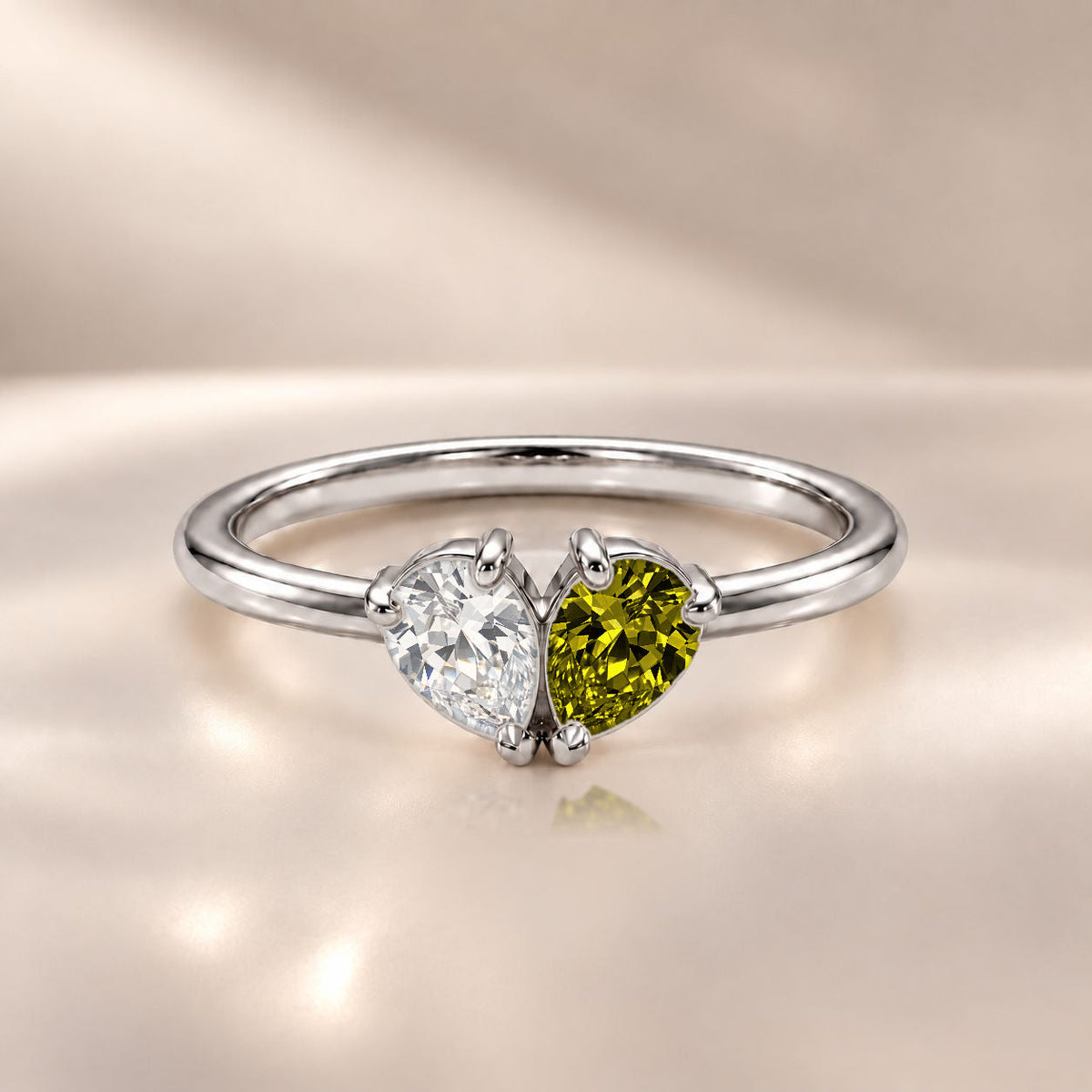 Demi Heart Ring - Silver Finish