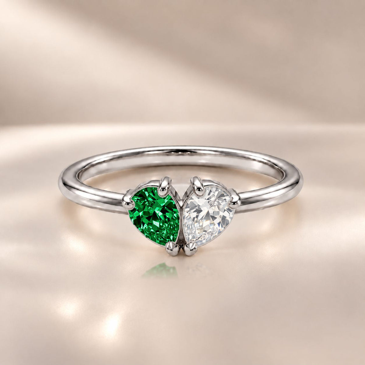 Demi Heart Ring - Silver Finish
