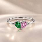 Demi Heart Ring - Silver Finish