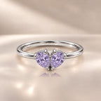 Demi Heart Ring - Silver Finish