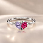 Demi Heart Ring - Silver Finish