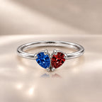 Demi Heart Ring - Silver Finish