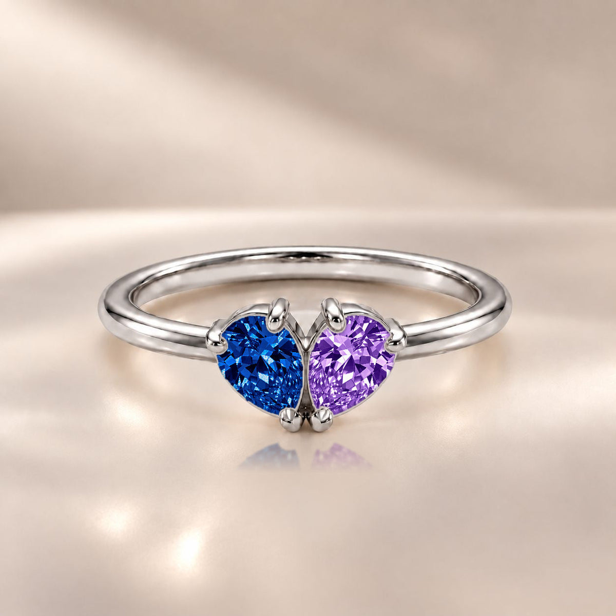 Demi Heart Ring - Silver Finish