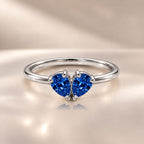 Demi Heart Ring - Silver Finish