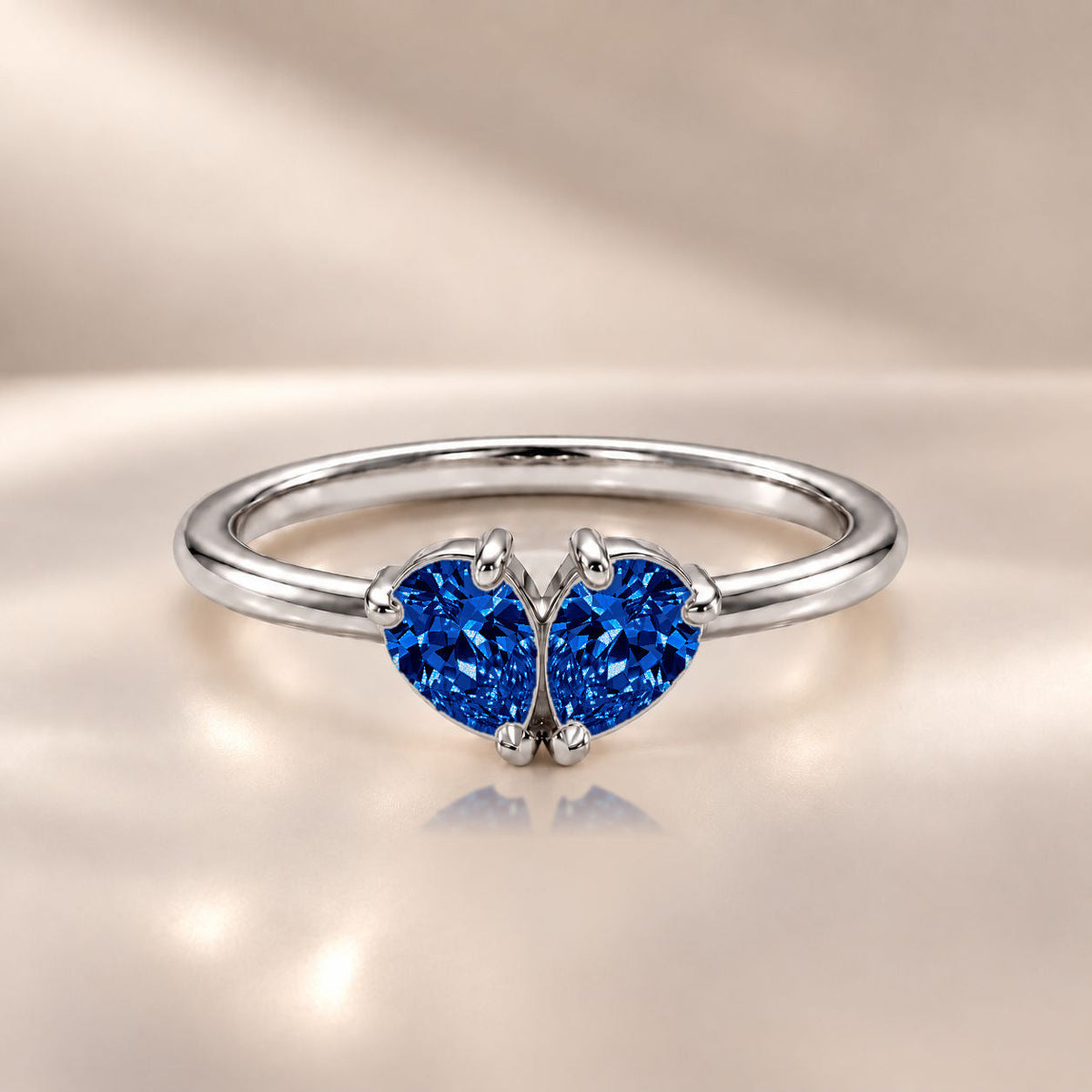 Demi Heart Ring - Silver Finish