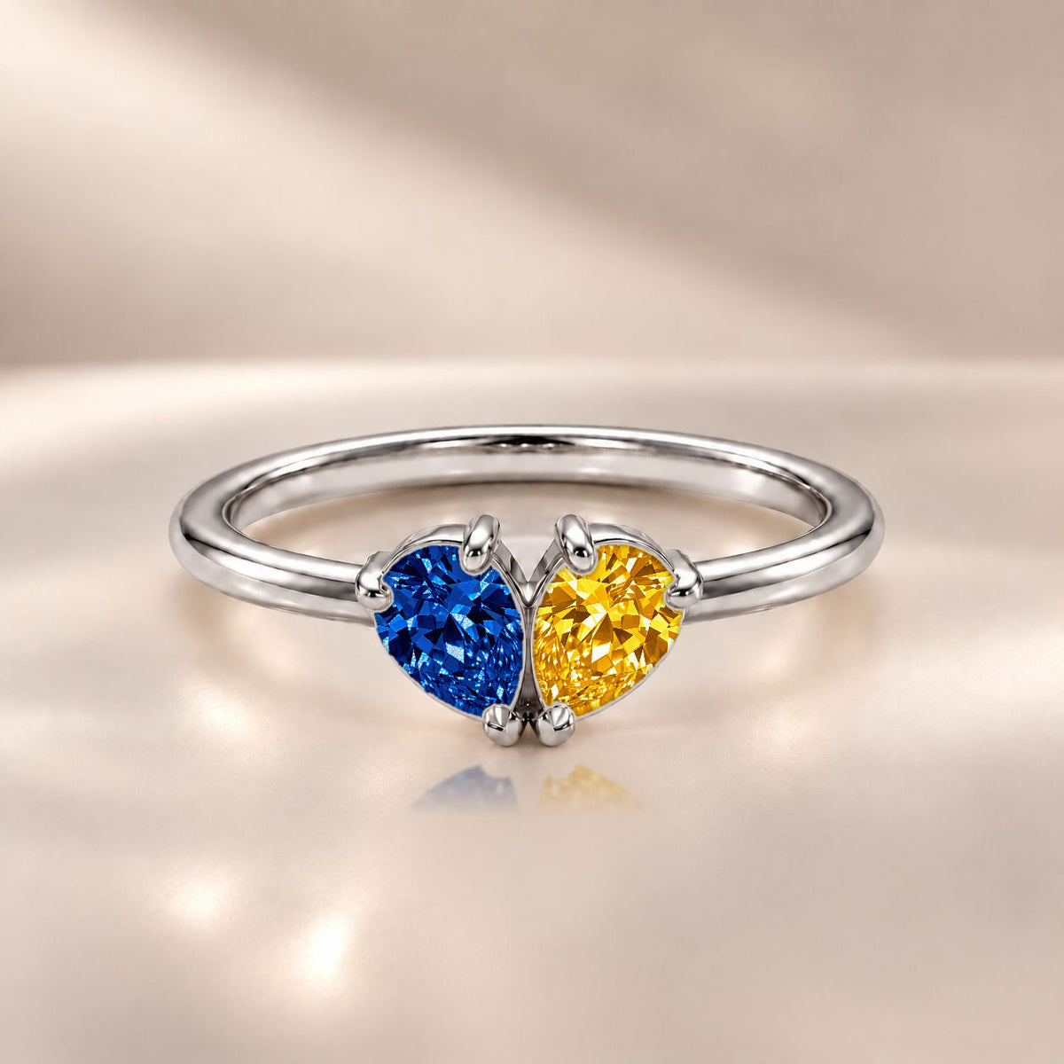 Demi Heart Ring - Silver Finish