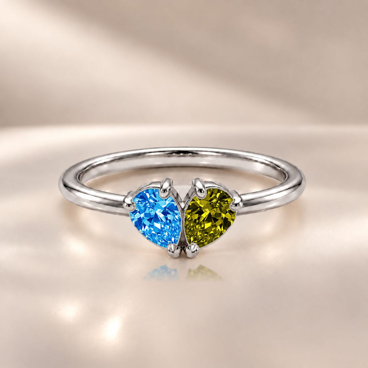 Demi Heart Ring - Silver Finish