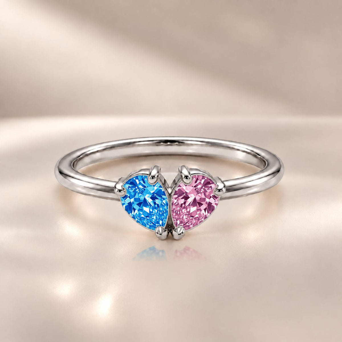 Demi Heart Ring - Silver Finish