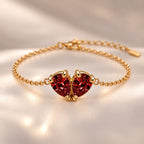 Demi Heart Bracelet - Gold Finish