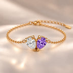 Demi Heart Bracelet - Gold Finish