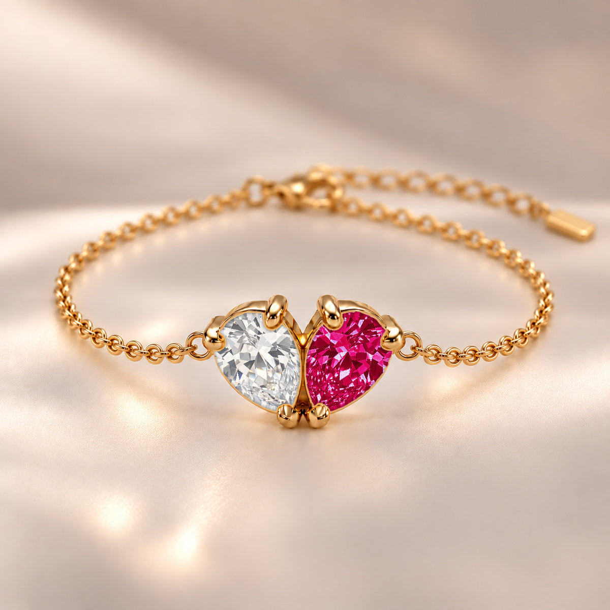 Demi Heart Bracelet - Gold Finish
