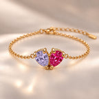 Demi Heart Bracelet - Gold Finish