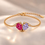 Demi Heart Bracelet - Gold Finish
