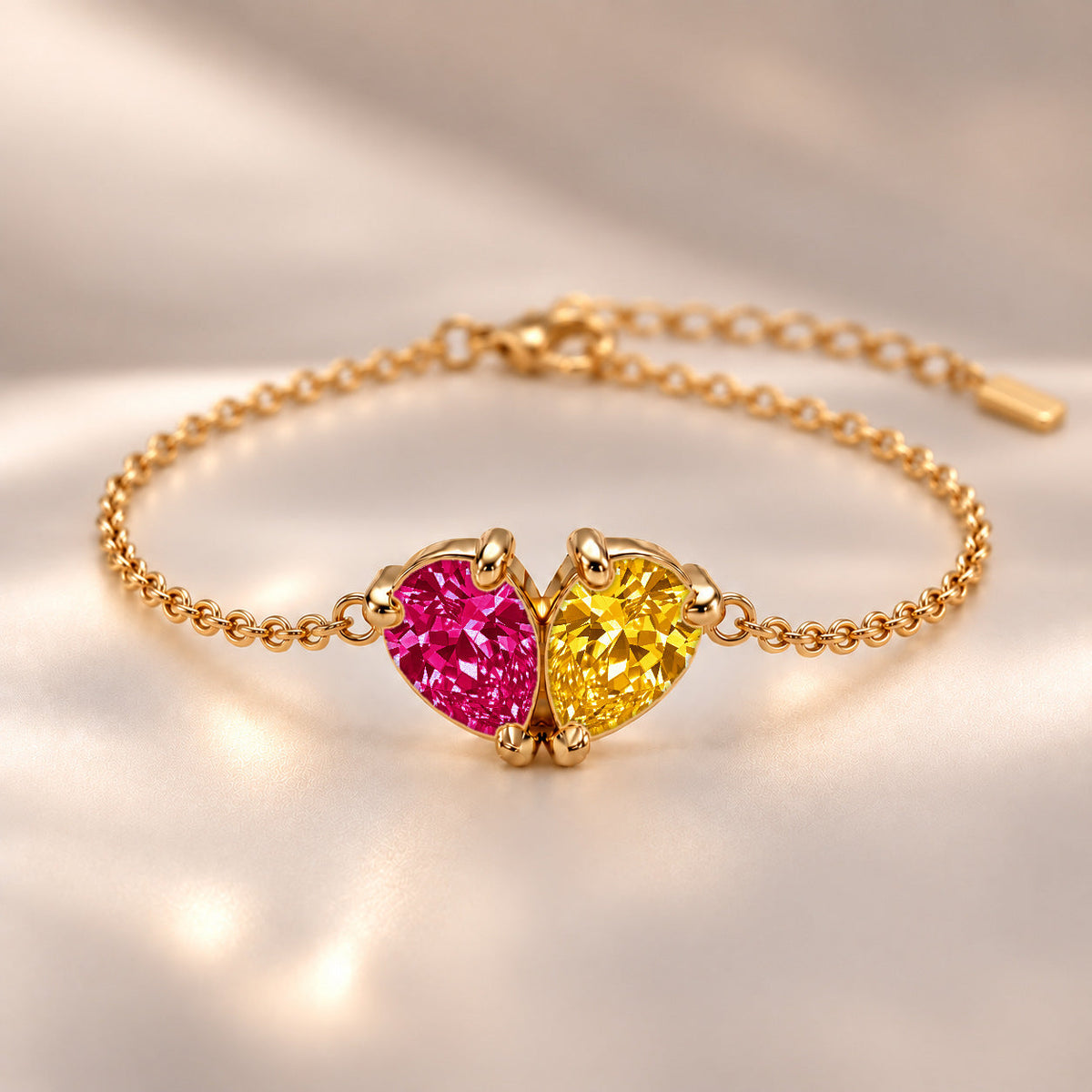 Demi Heart Bracelet - Gold Finish