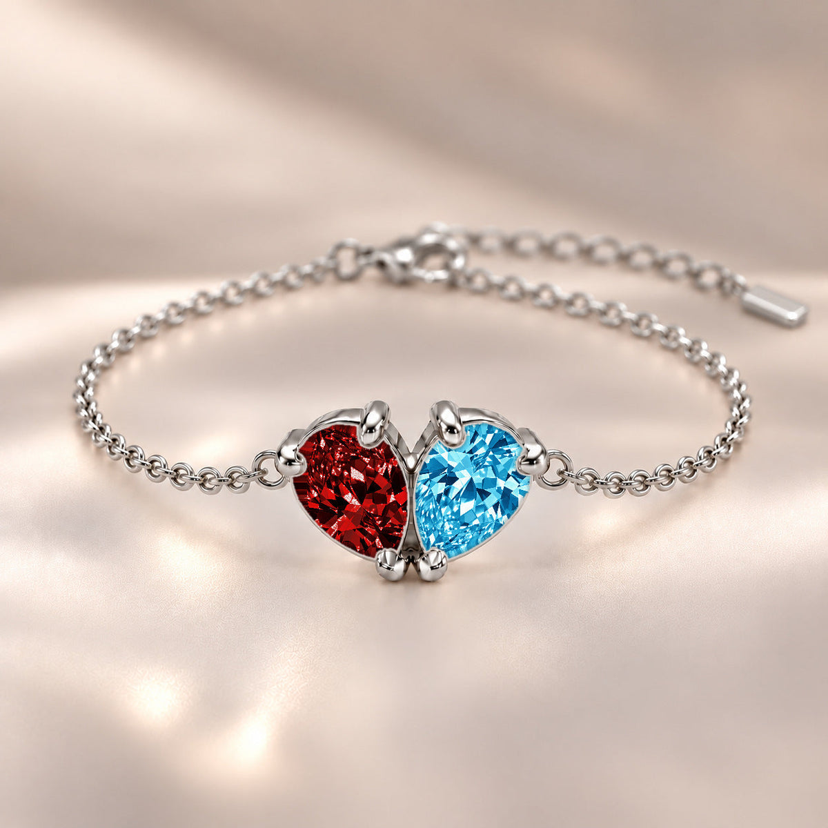 Demi Heart Bracelet - Silver Finish