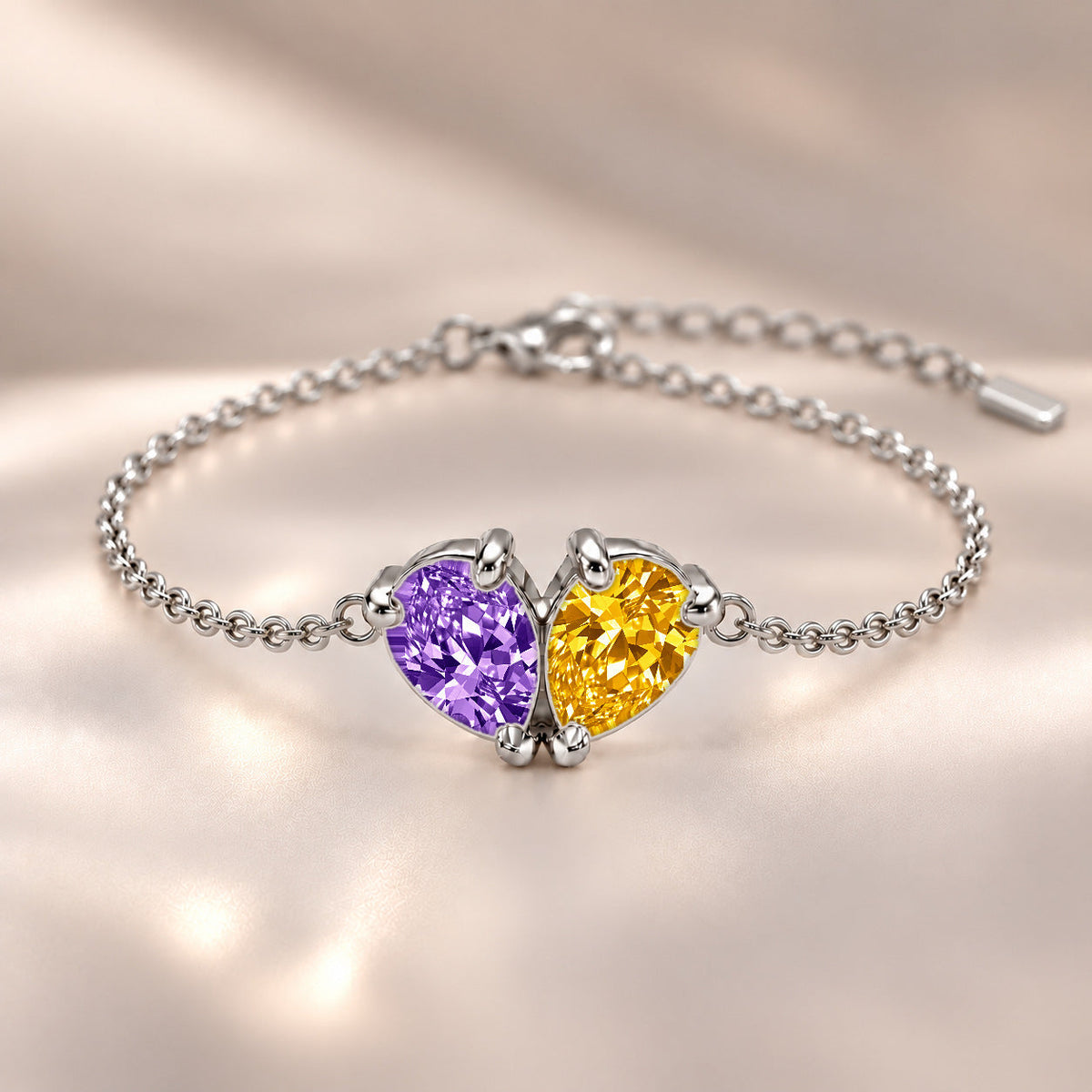 Demi Heart Bracelet - Silver Finish