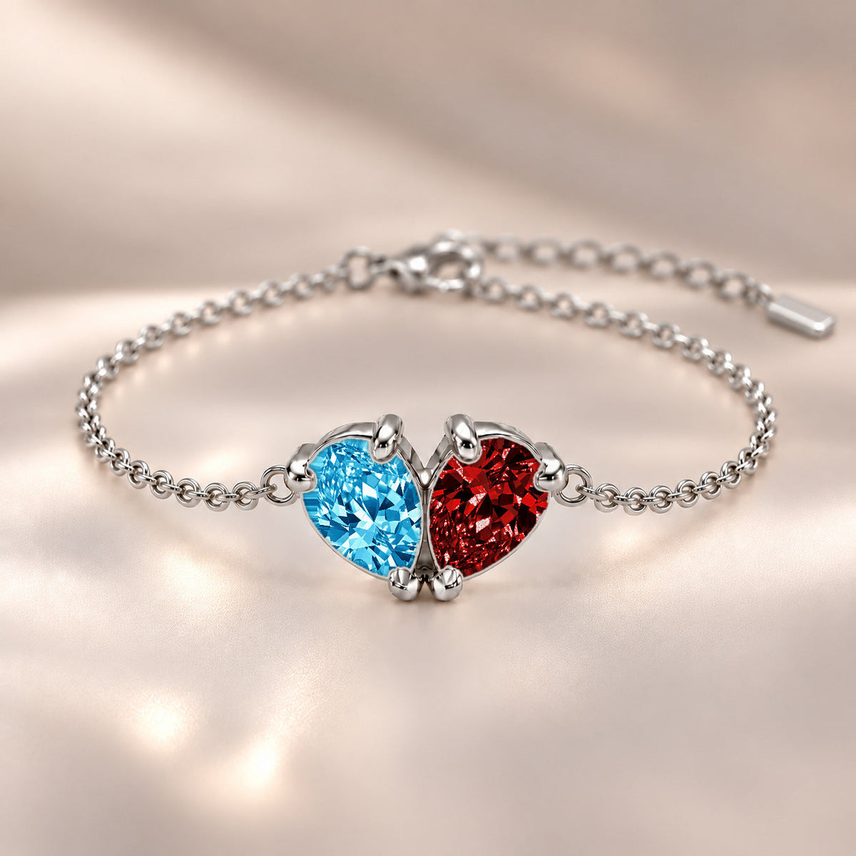 Demi Heart Bracelet - Silver Finish