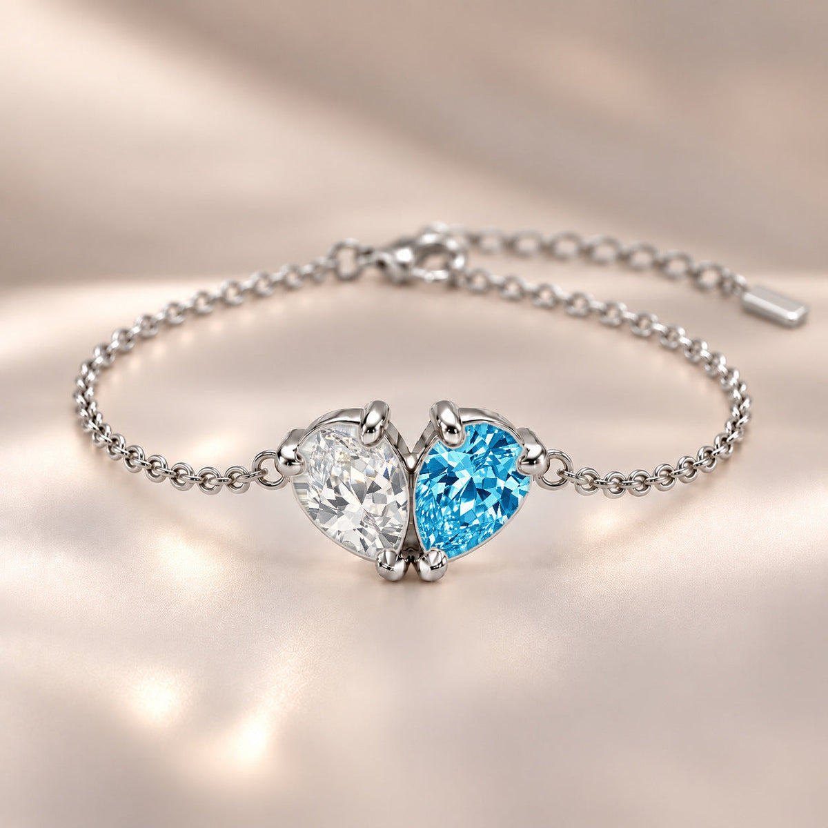 Demi Heart Bracelet - Silver Finish