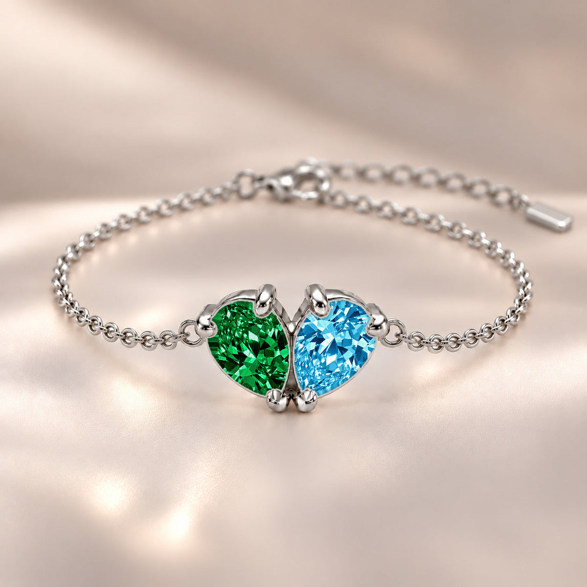 Demi Heart Bracelet - Silver Finish