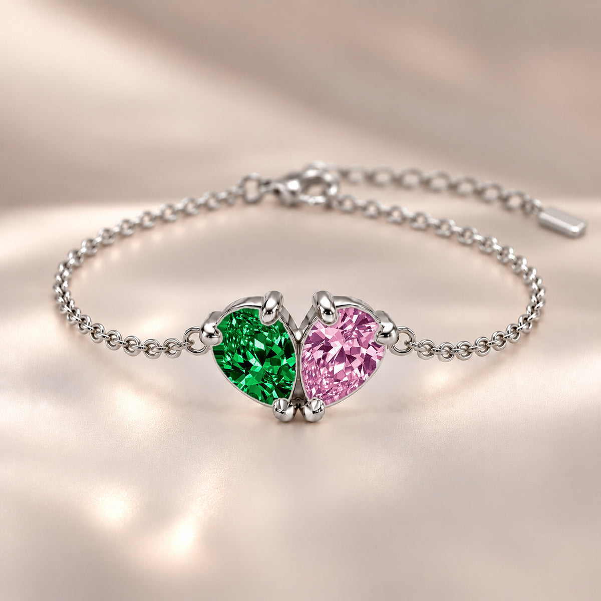 Demi Heart Bracelet - Silver Finish