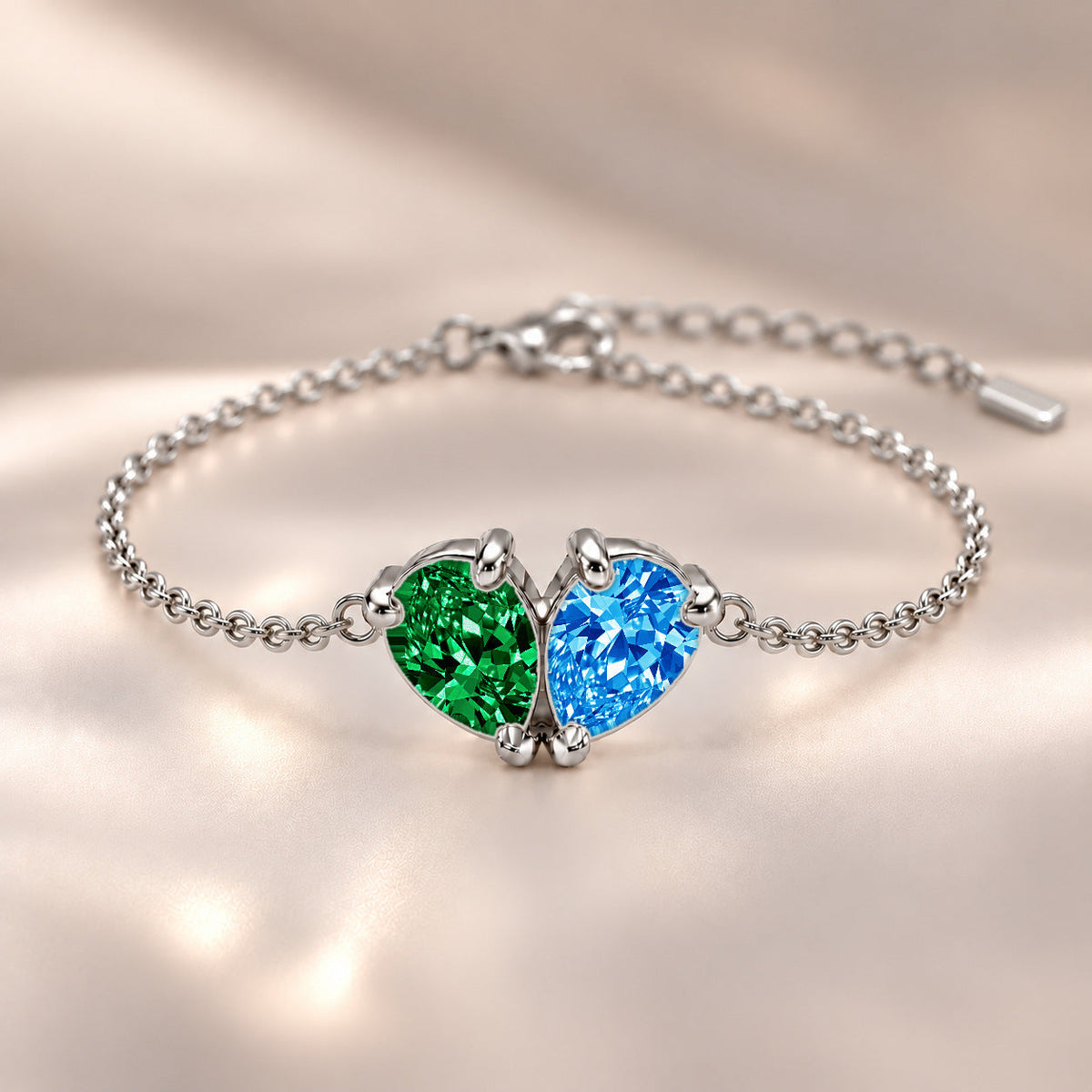 Demi Heart Bracelet - Silver Finish
